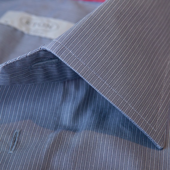 Eton Light Grey Striped Classic Fit Shirt - Picture 4 of 4